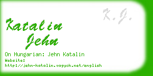 katalin jehn business card